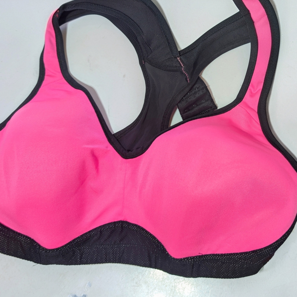 Champion Vibrant Pink and Black Sports Bra